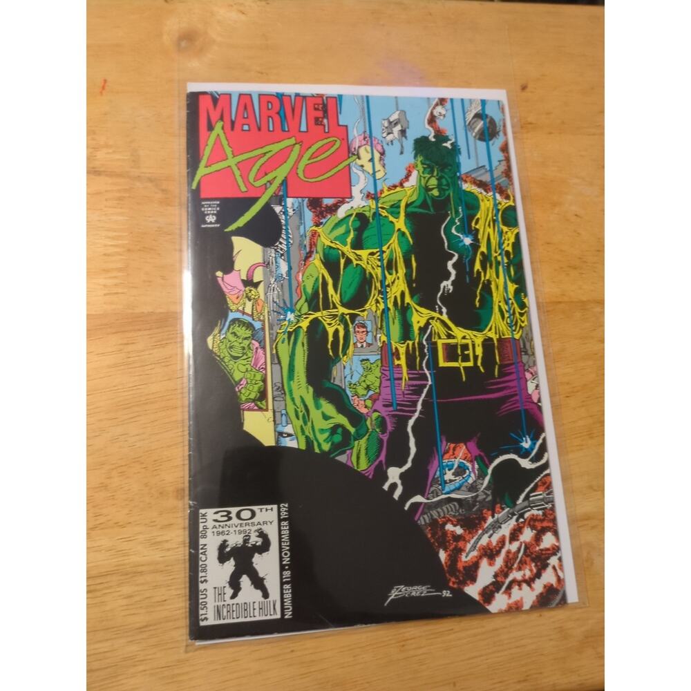 Marvel Comics Marvel Age #118 November 1992 30th Anniversary Hulk comic book
